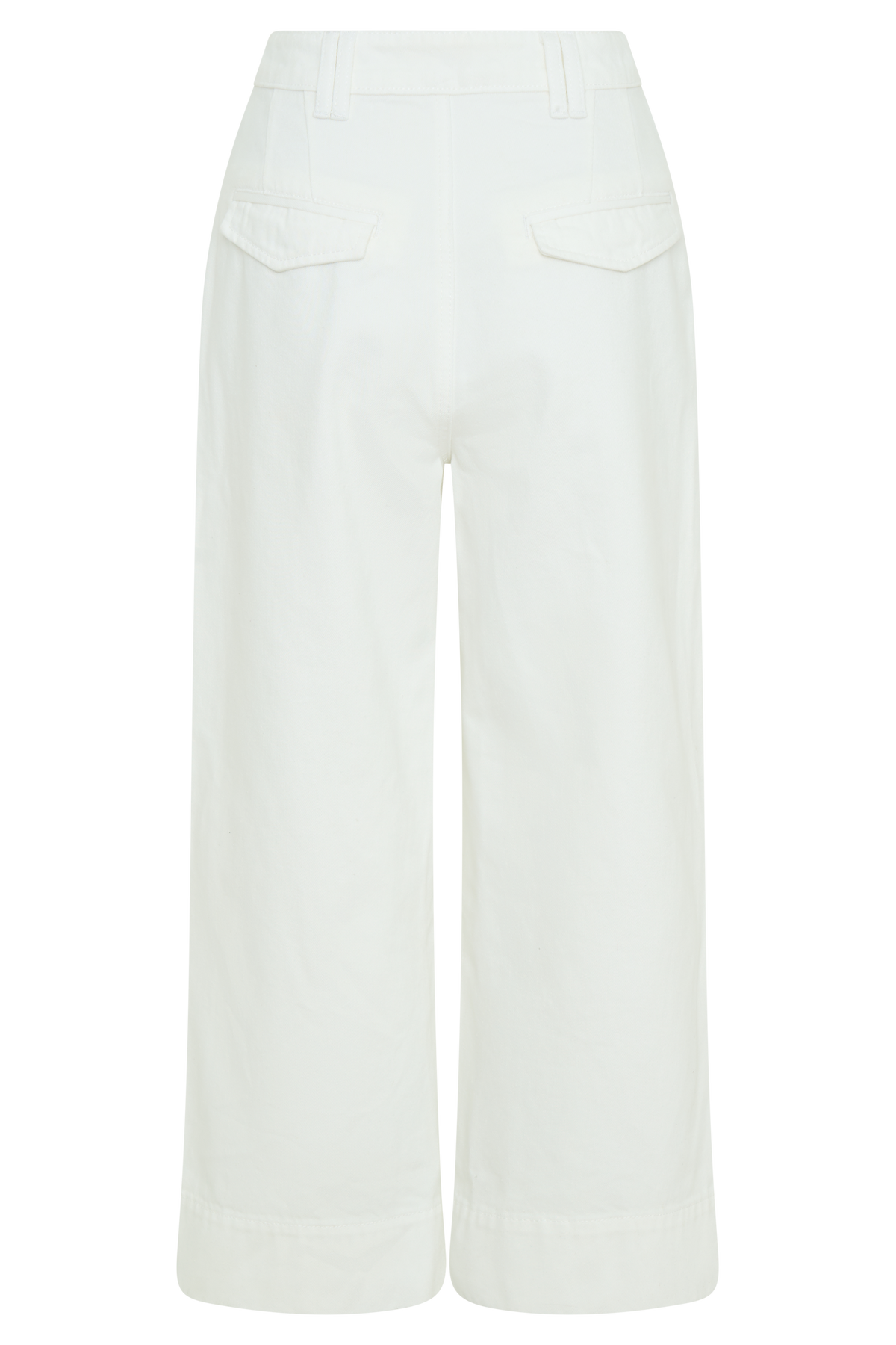 Kaitlyn Cropped Wide Leg Jeans - White #6