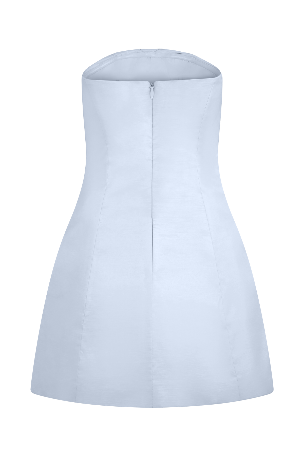 Leslie Gathered Taffeta Mini Dress - Frosted Blue #6