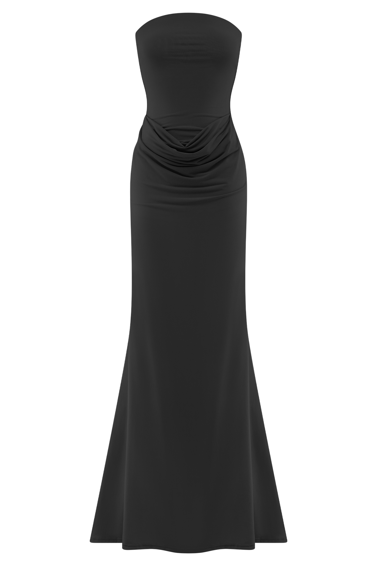 Madison Strapless Slinky Maxi Dress - Black #8