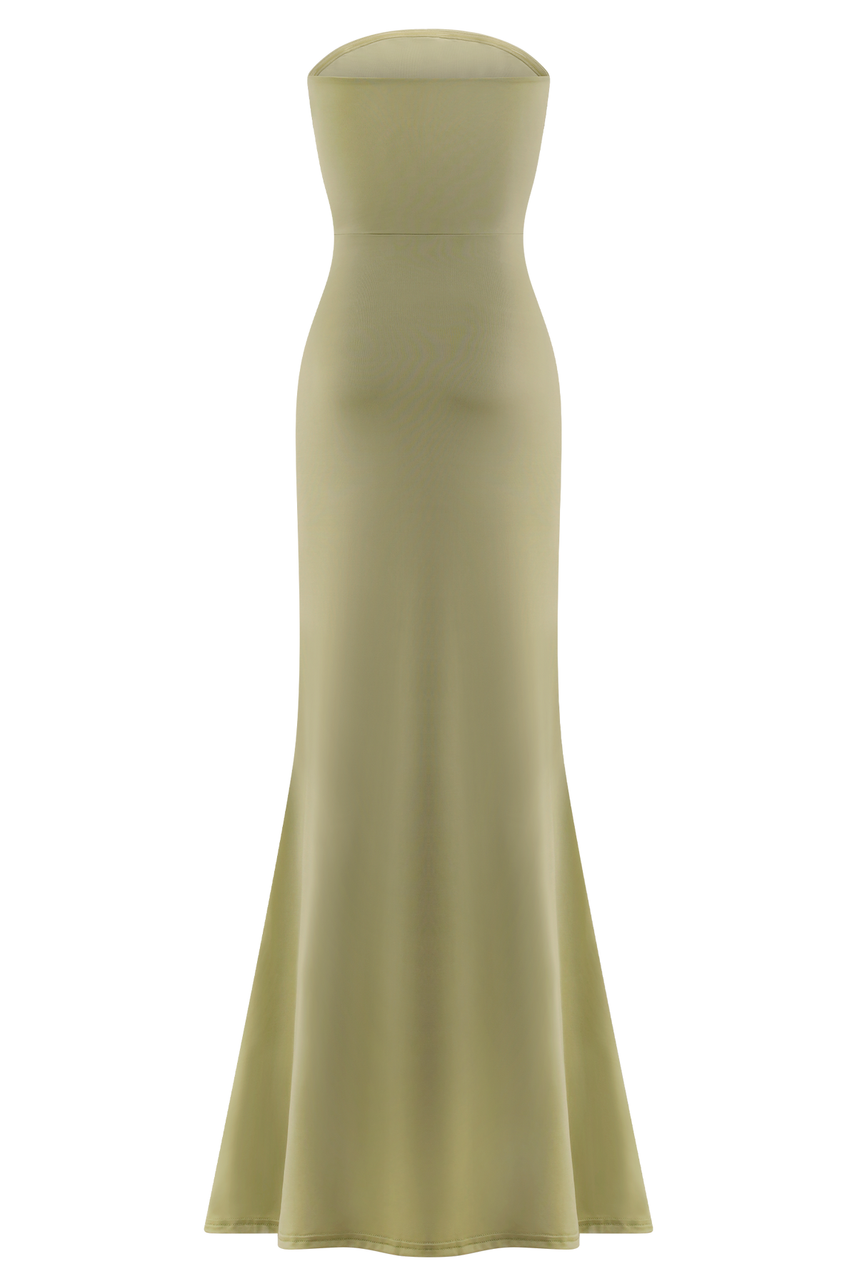 Madison Strapless Slinky Maxi Dress - Sage