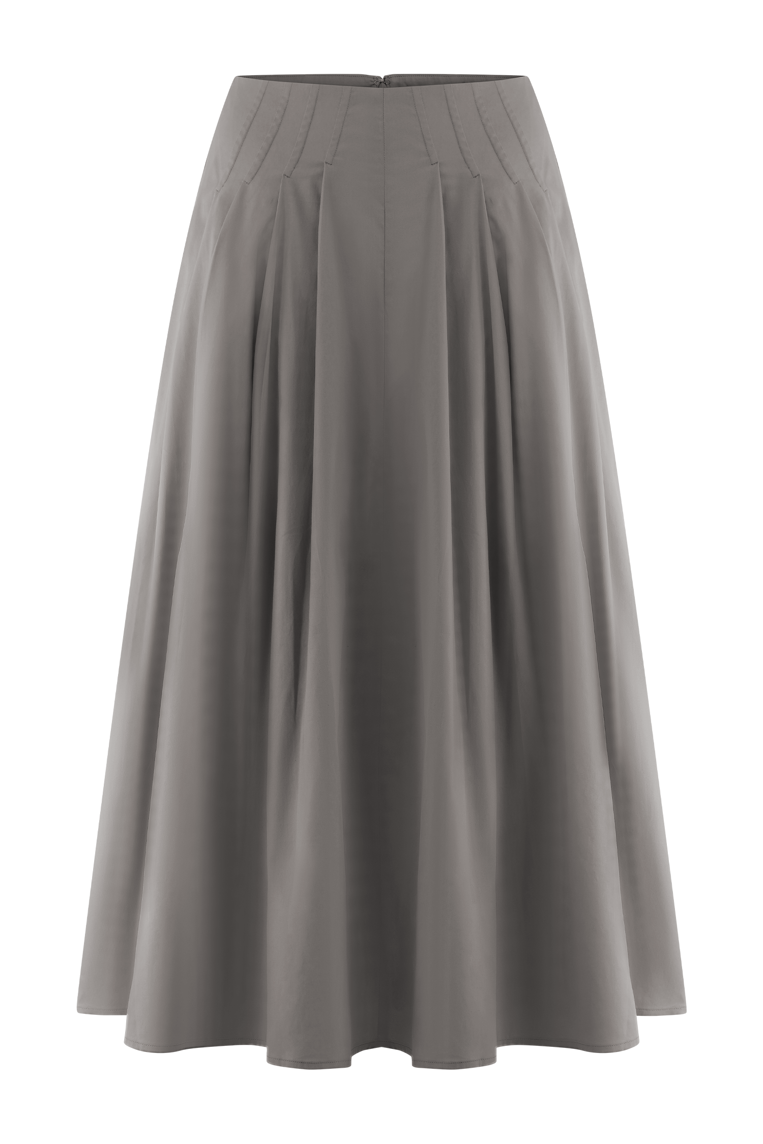 Mae A-Line Midi Skirt - Pebble Brown #9