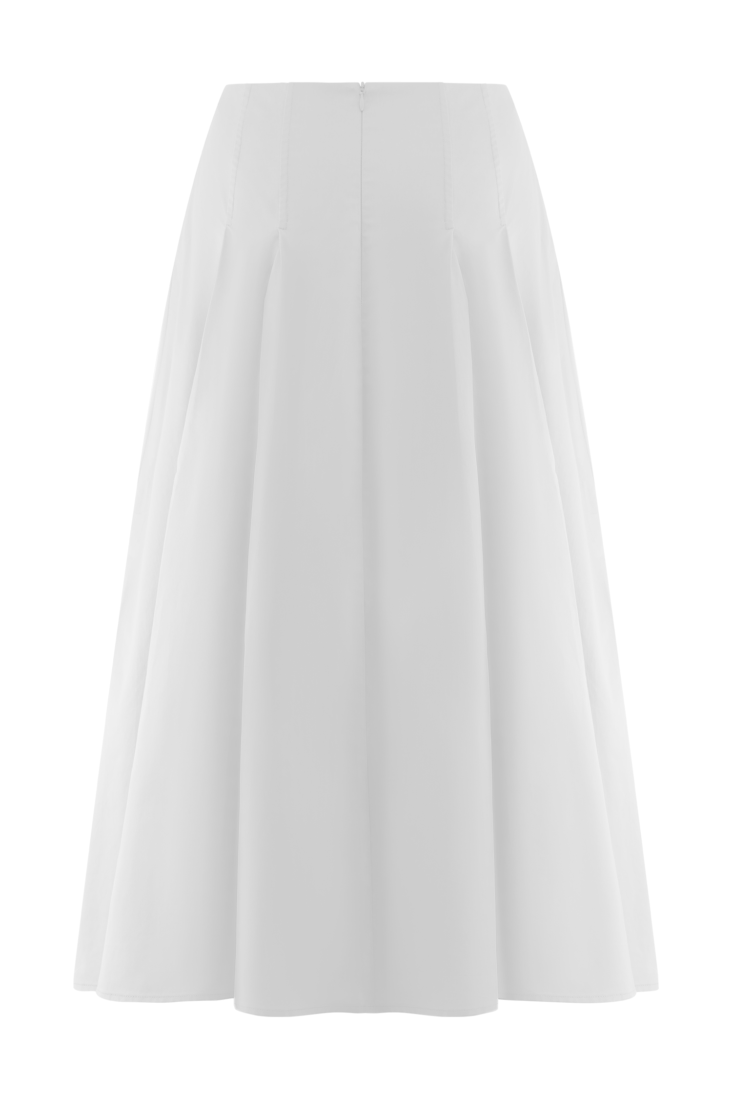 Mae A-Line Midi Skirt - White #8