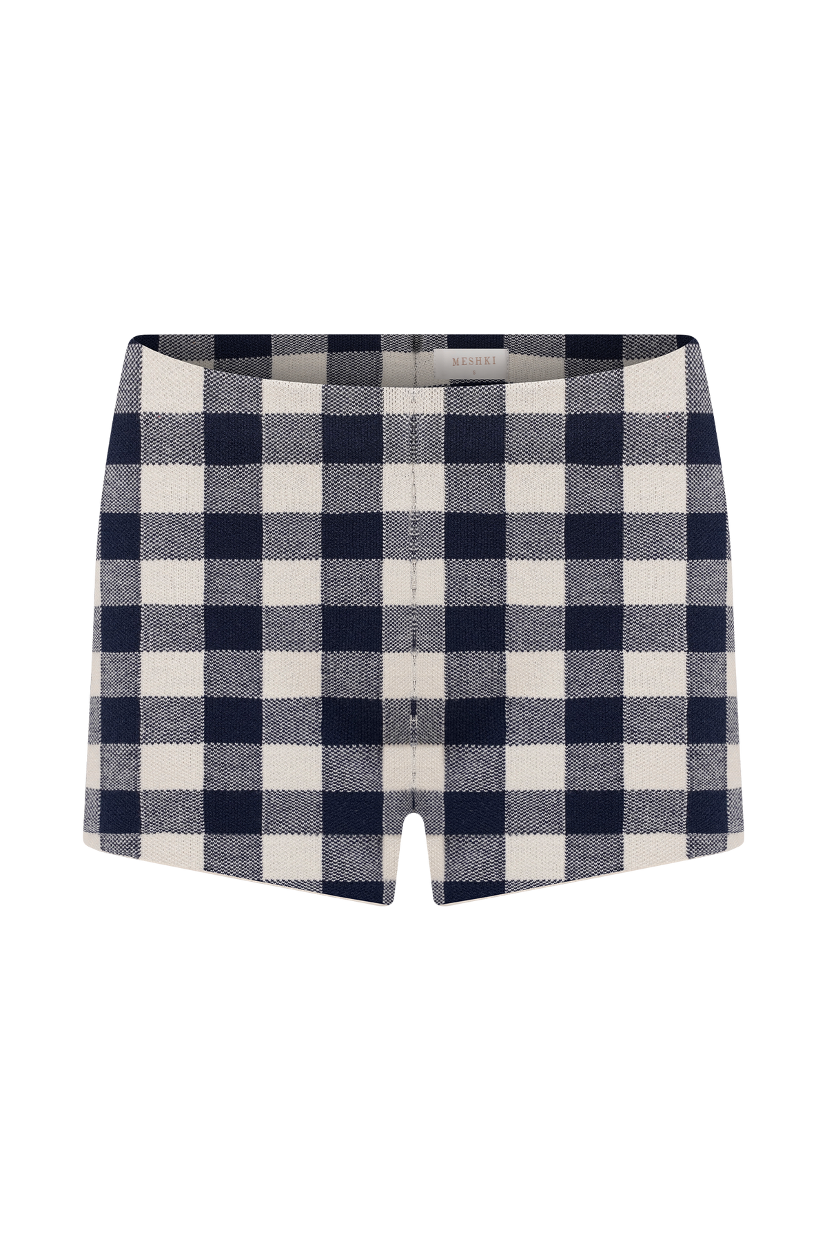 Marcie Knit Short - Navy Gingham #9