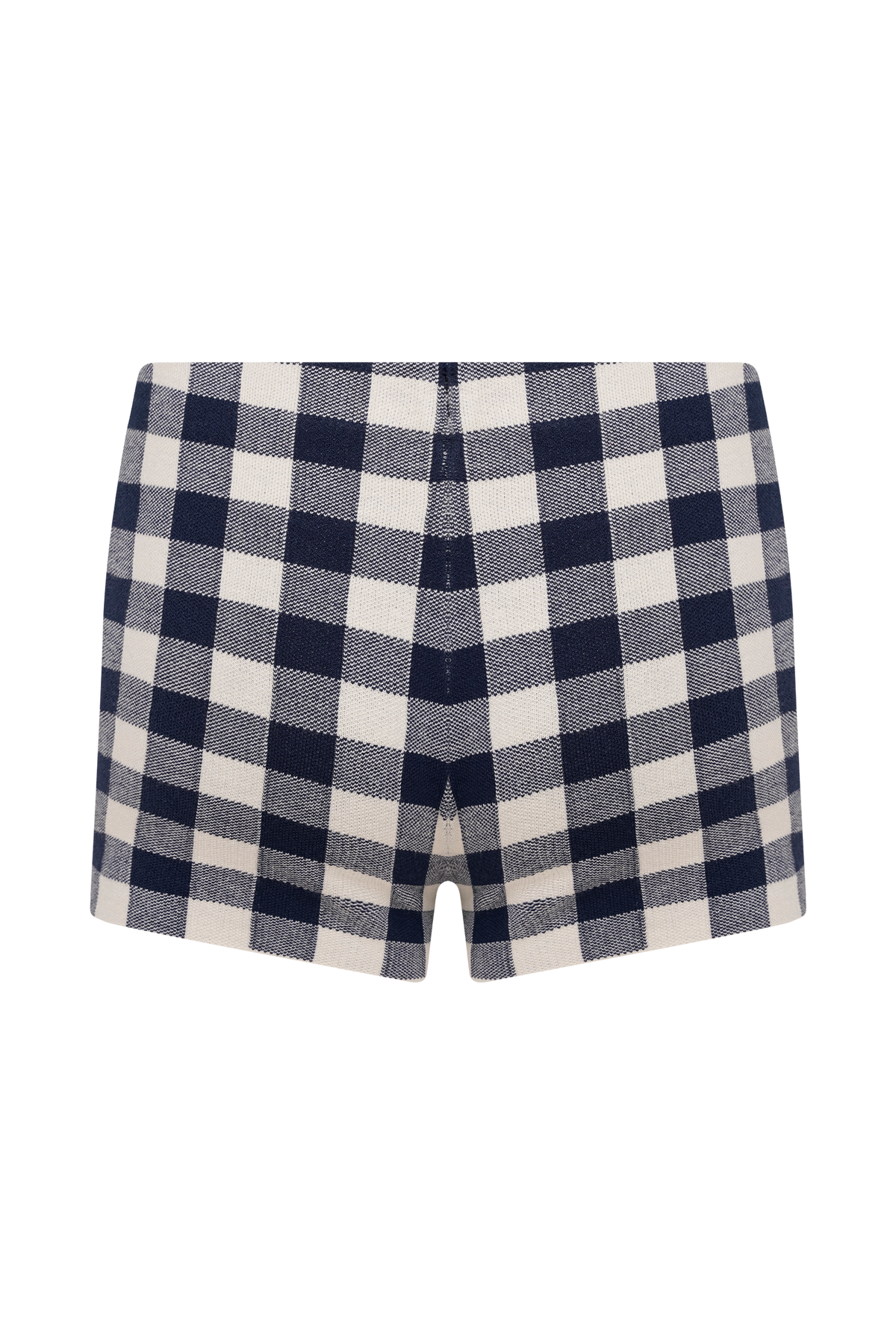 Marcie Knit Short - Navy Gingham #8