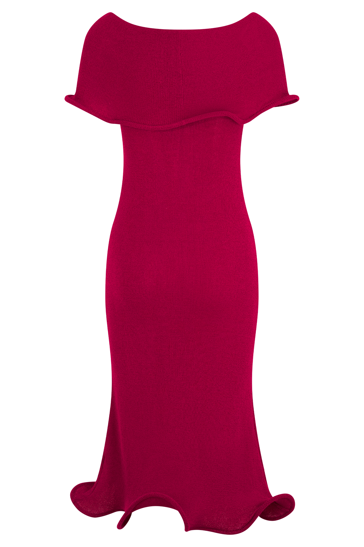 Molly Off Shoulder Knit Midi Dress - Raspberry #6