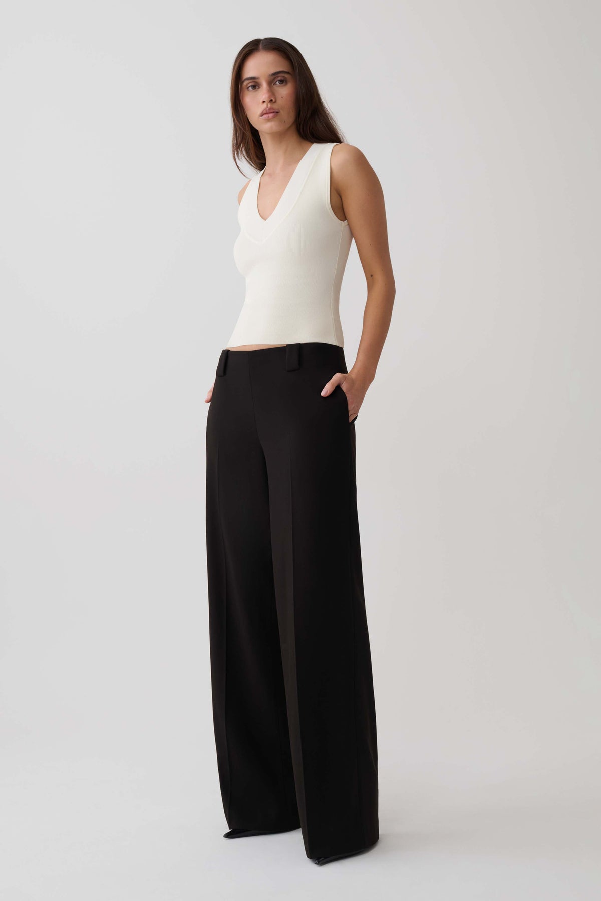 Katherine Suiting Straight Leg Pants - Black #4