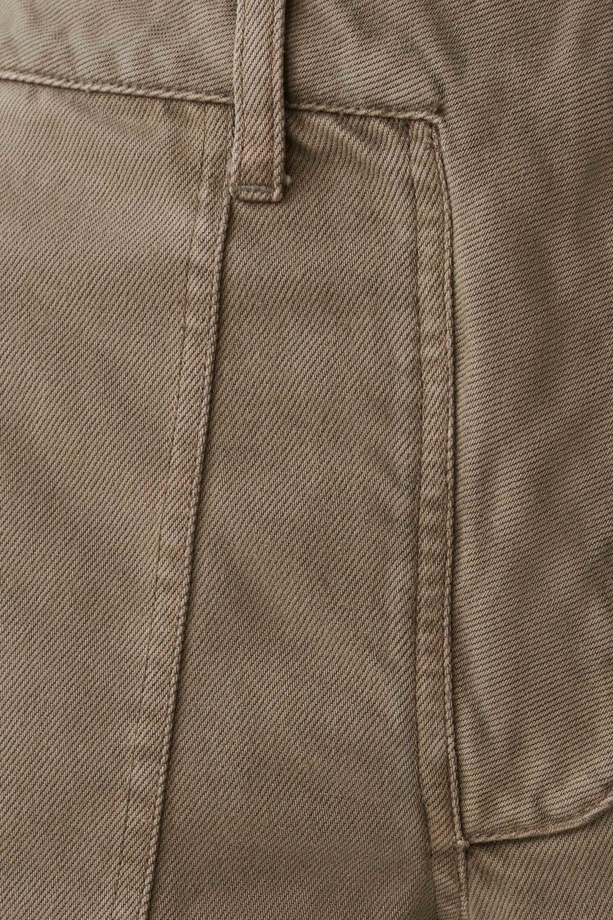 Shanice Twill Denim Cargo Pants - Washed Olive