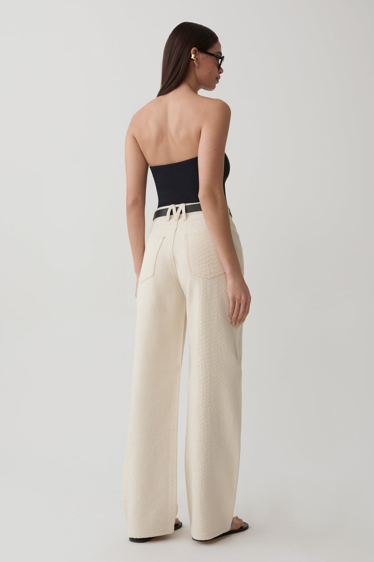 Bronte Straight Leg Denim Jeans - Neutral Snake #2