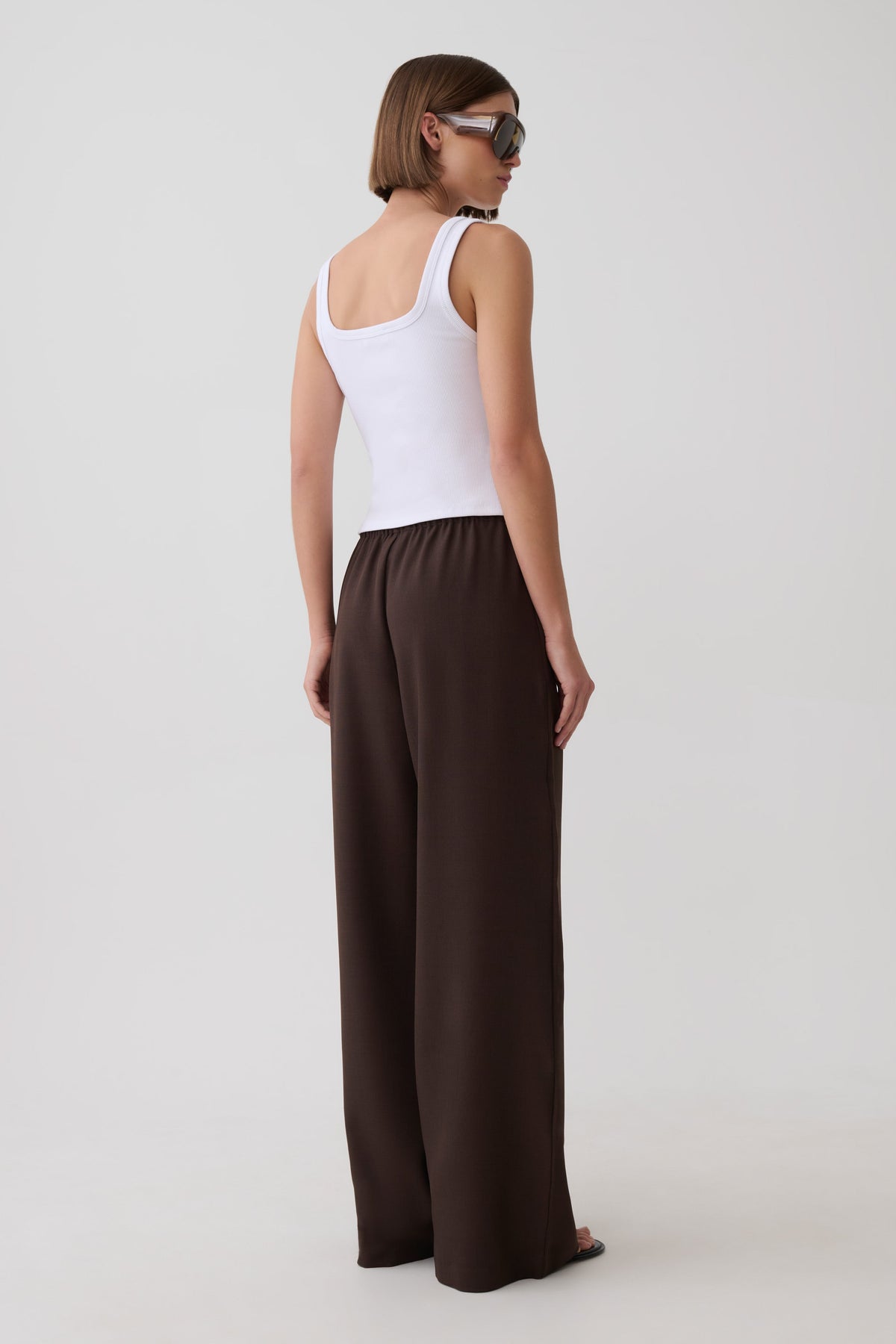 Sherry Straight Leg Suiting Pant - Chocolate #2