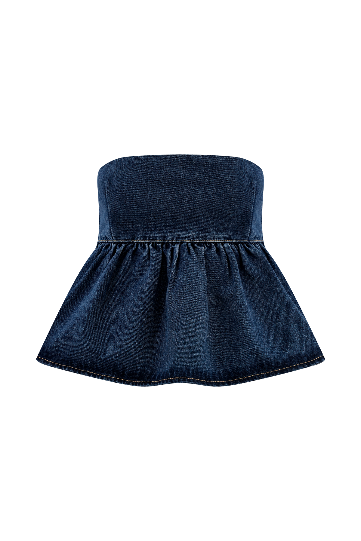 Pauline Strapless Denim Top - 90'S Blue #11