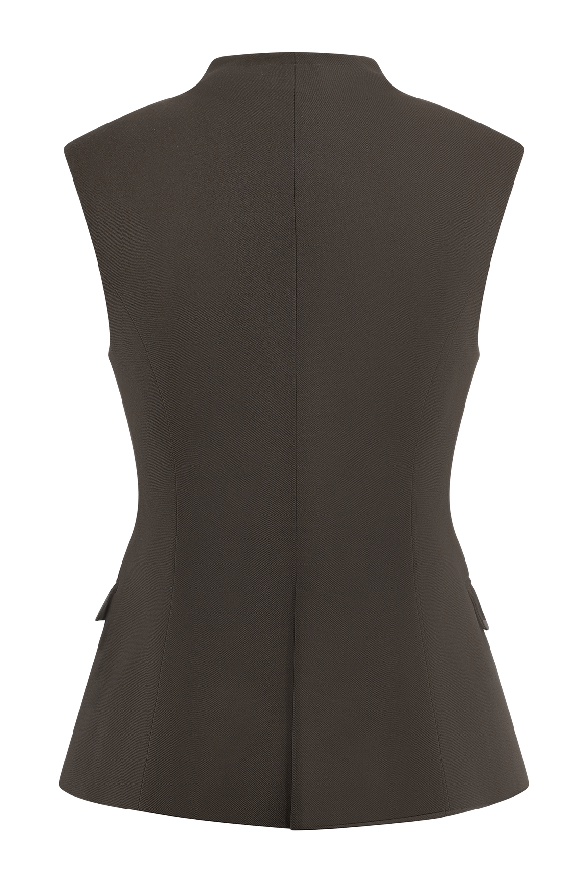 Penelope Suiting Sleeveless Blazer - Chocolate #8