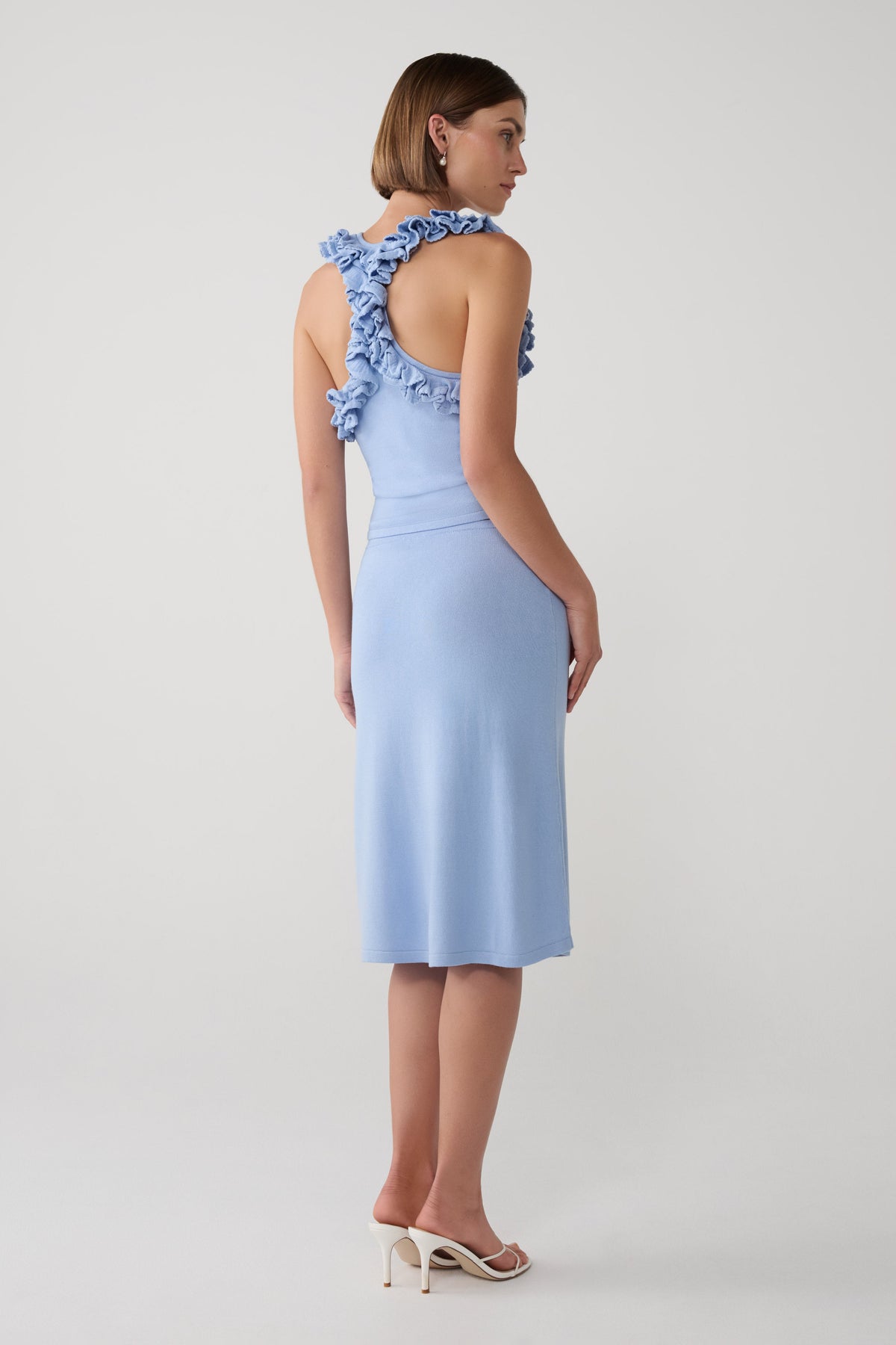 Tayler Knit Skirt - Cornflower Blue