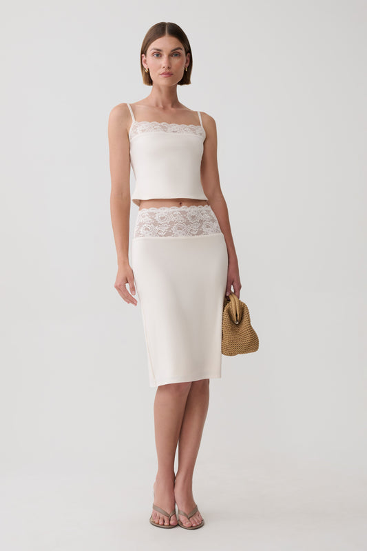 Elia Lace Skirt - Ivory