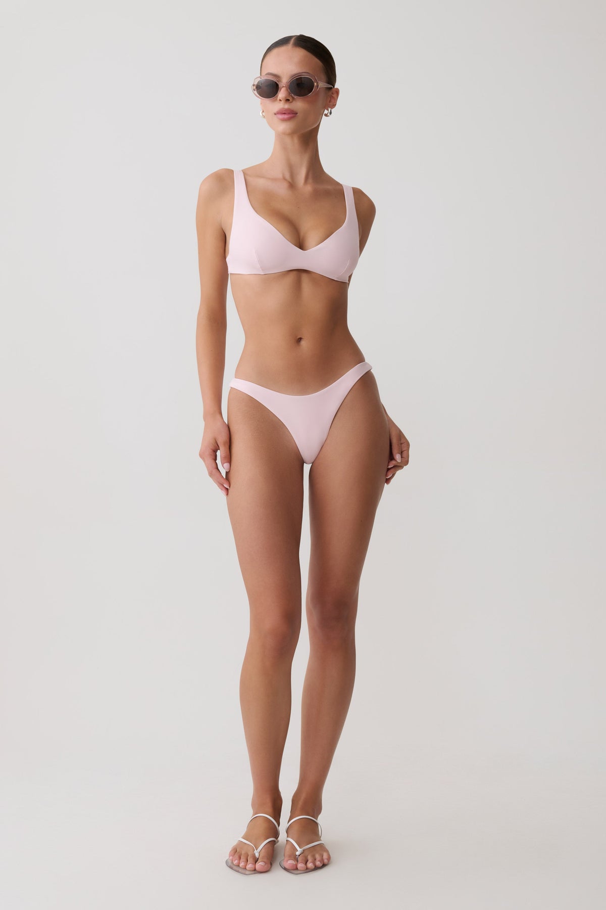 Opaline Scoop Bikini Top - Pale Pink