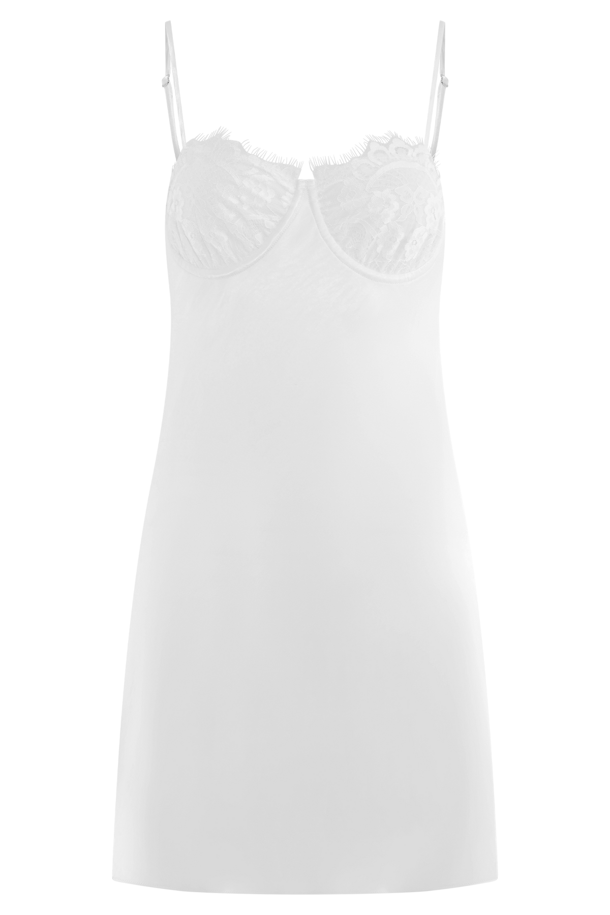 Scarlett Satin Slip Mini Dress - Ivory #13