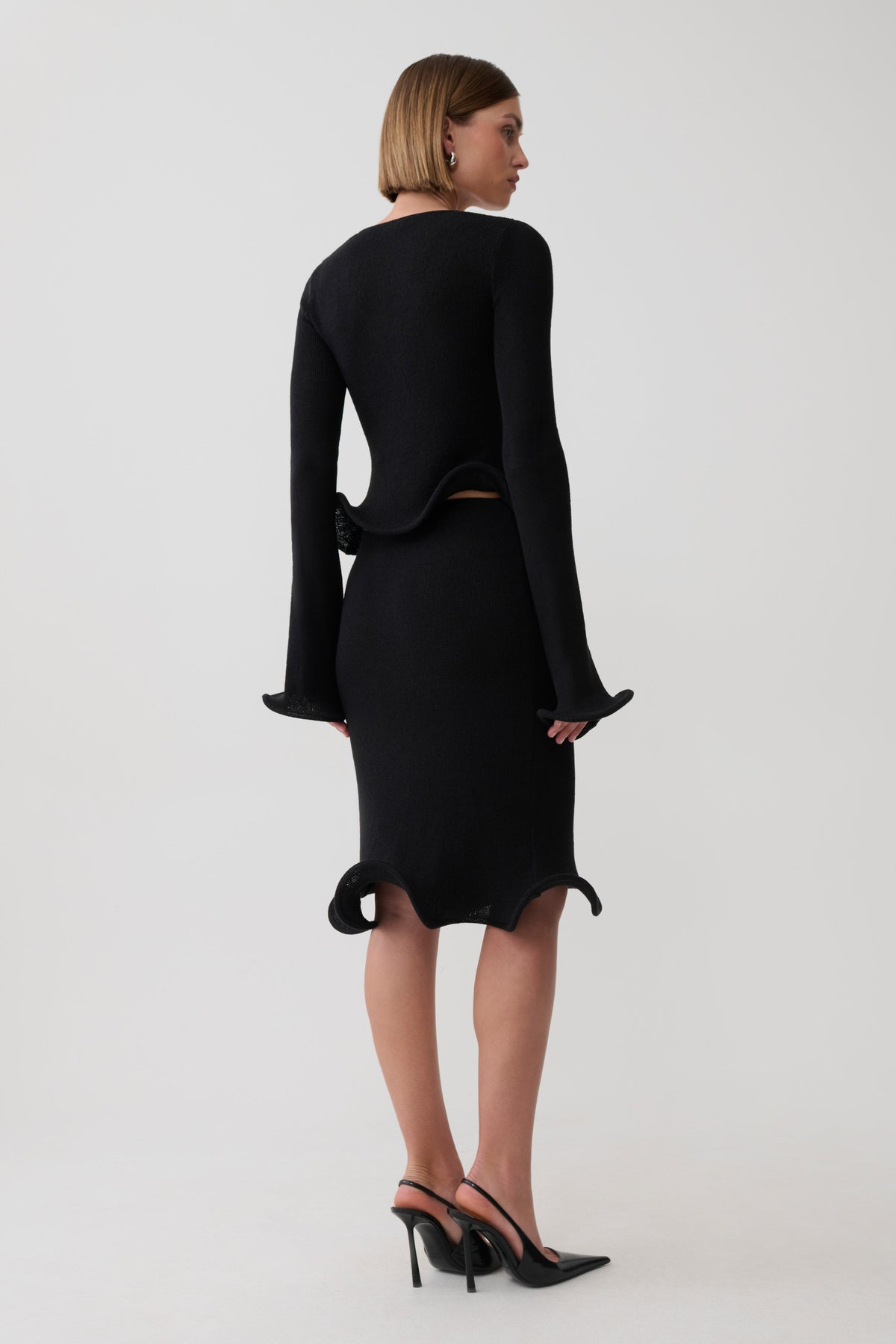 Gigi Long Sleeve Knit Top - Black #4
