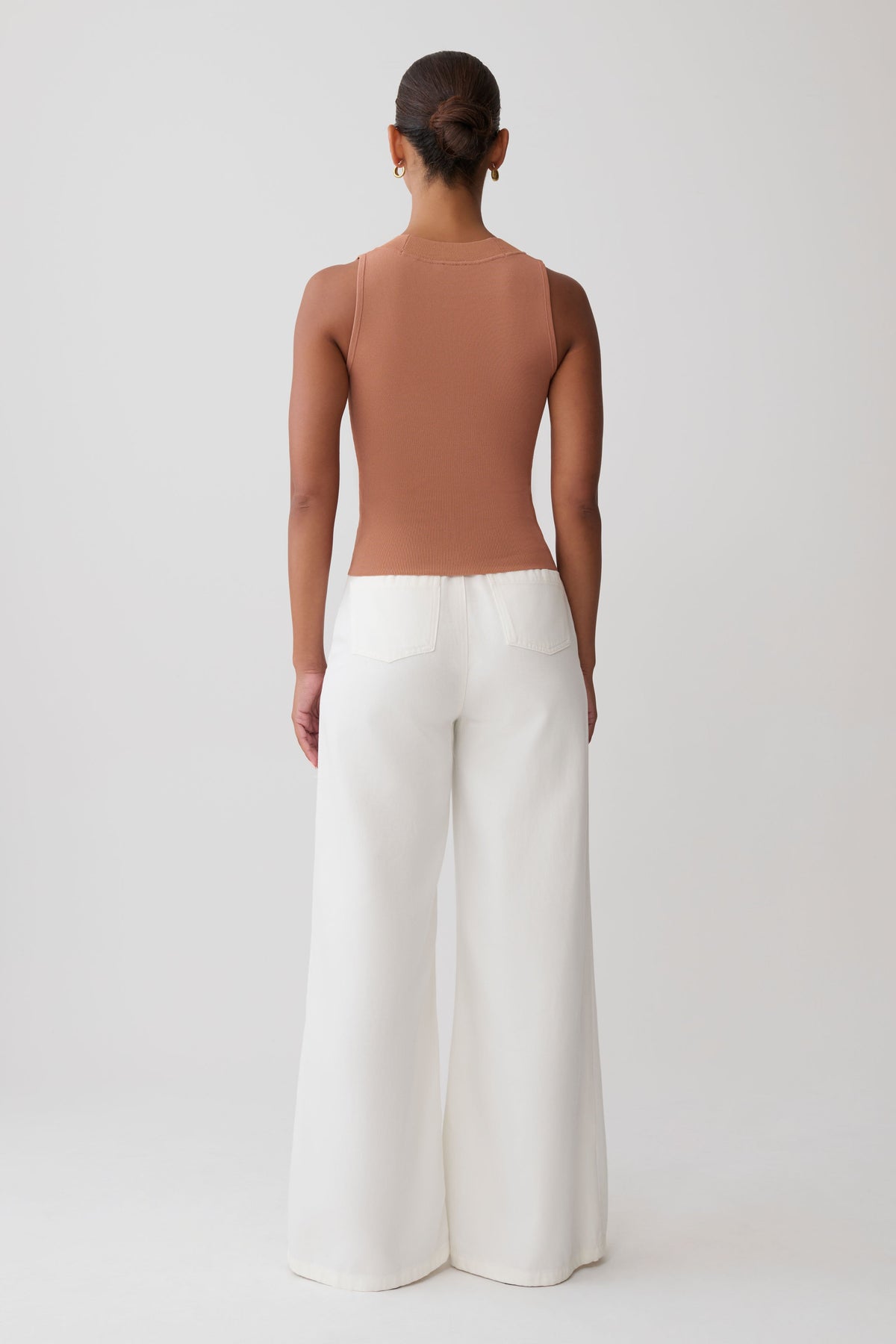 Claudina V-Neck Knit Tank - Doe