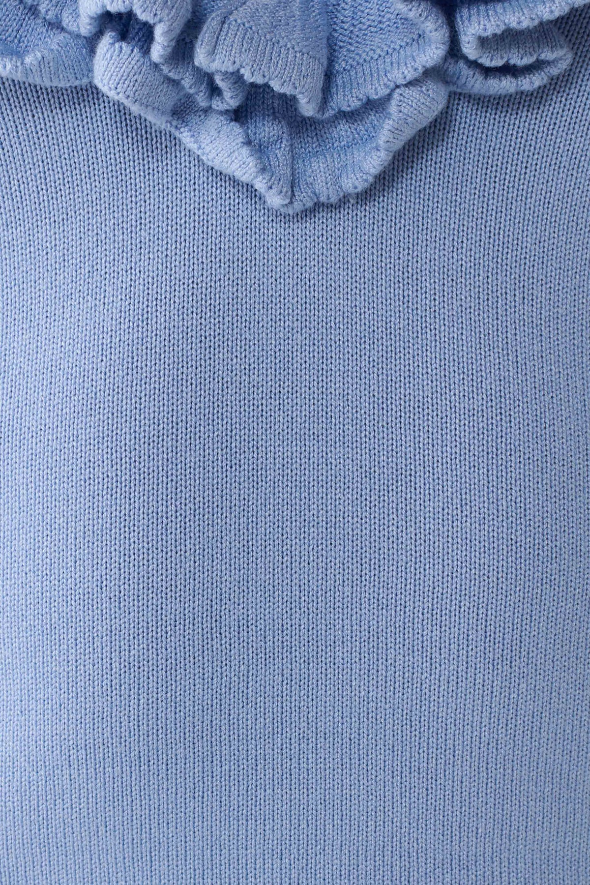 Tayler Ruffle Knit Top - Cornflower Blue #5