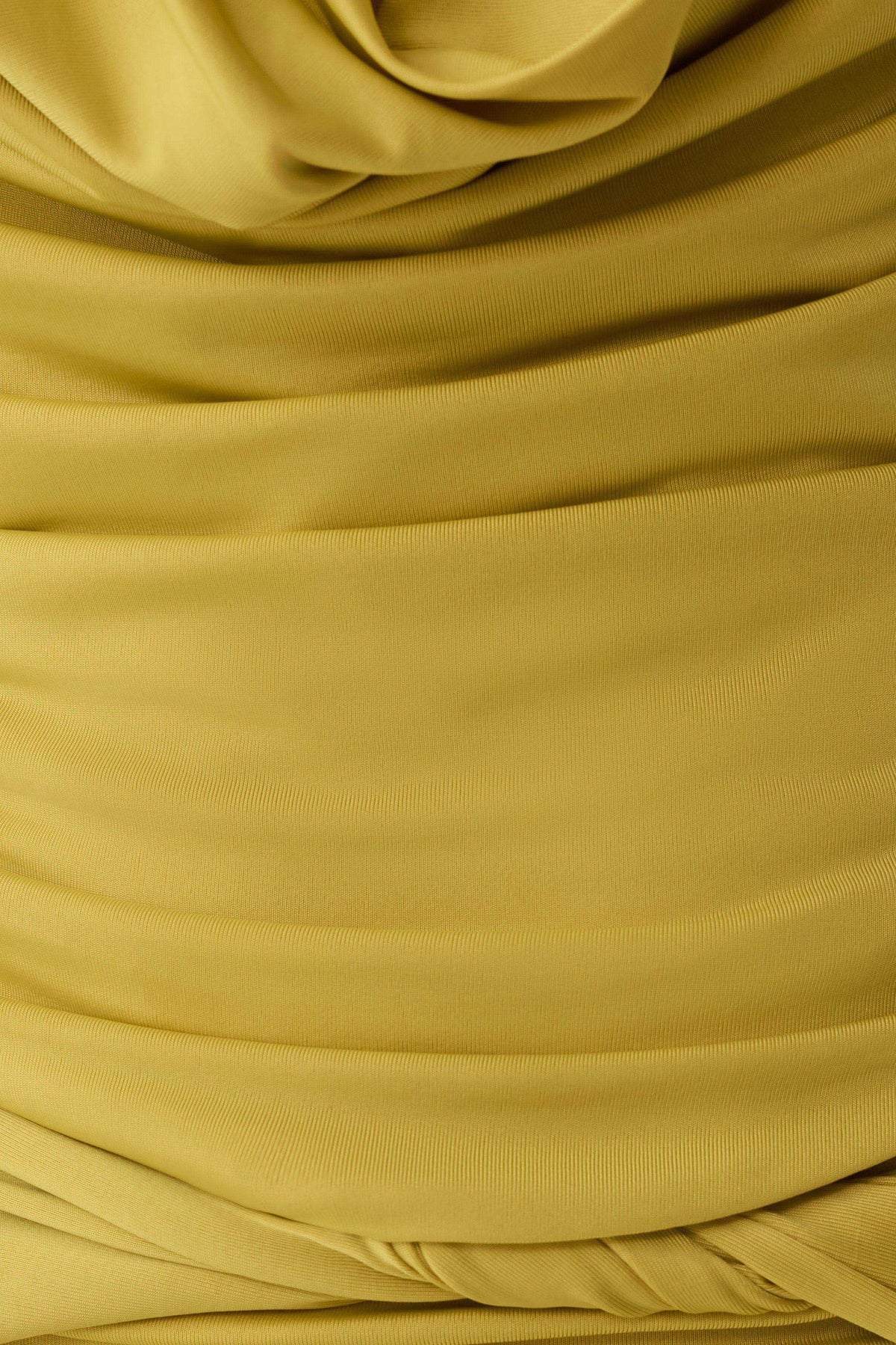 Elmira Long Sleeve Slinky Gather Detail Top - Chartreuse #4