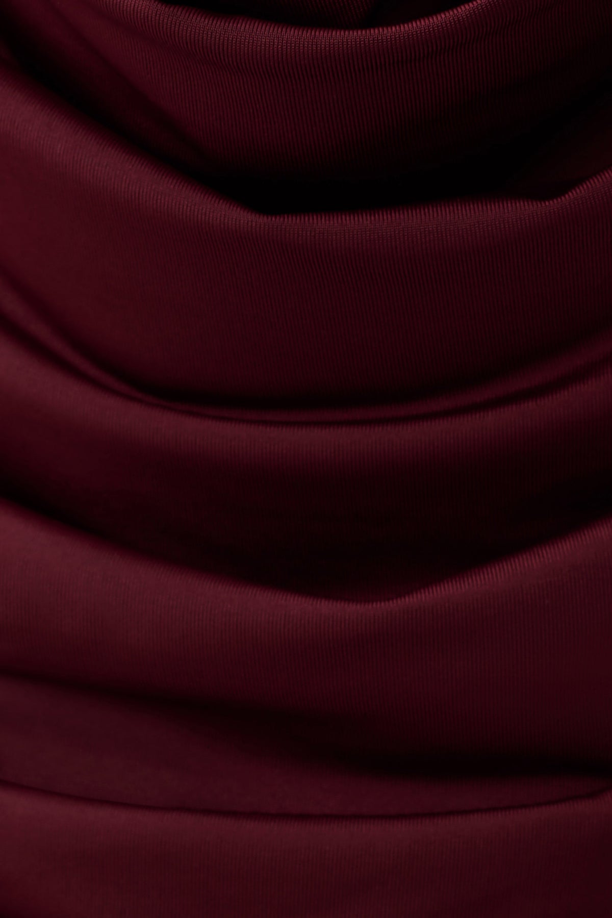 Elmira Long Sleeve Slinky Gather Detail Top - Wine