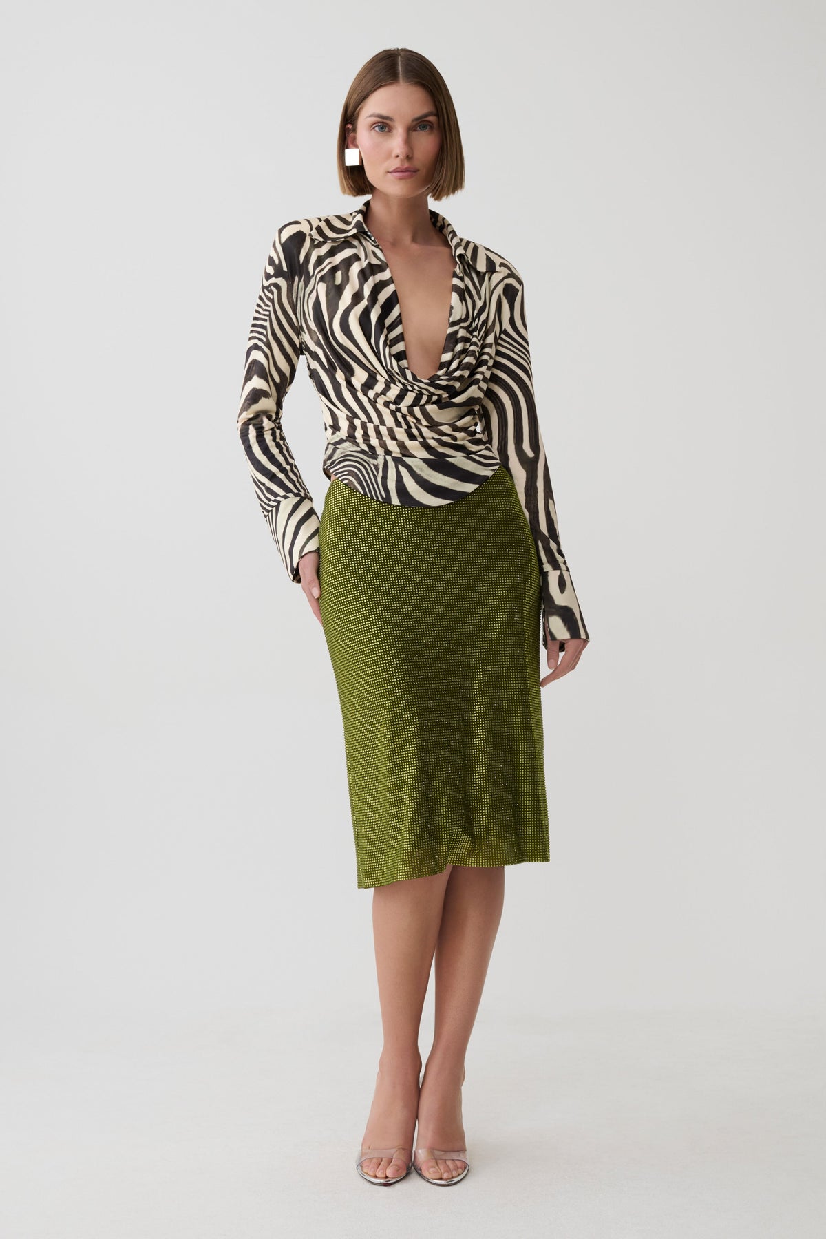 Elmira Long Sleeve Zebra Print Top - Zebra Print #5