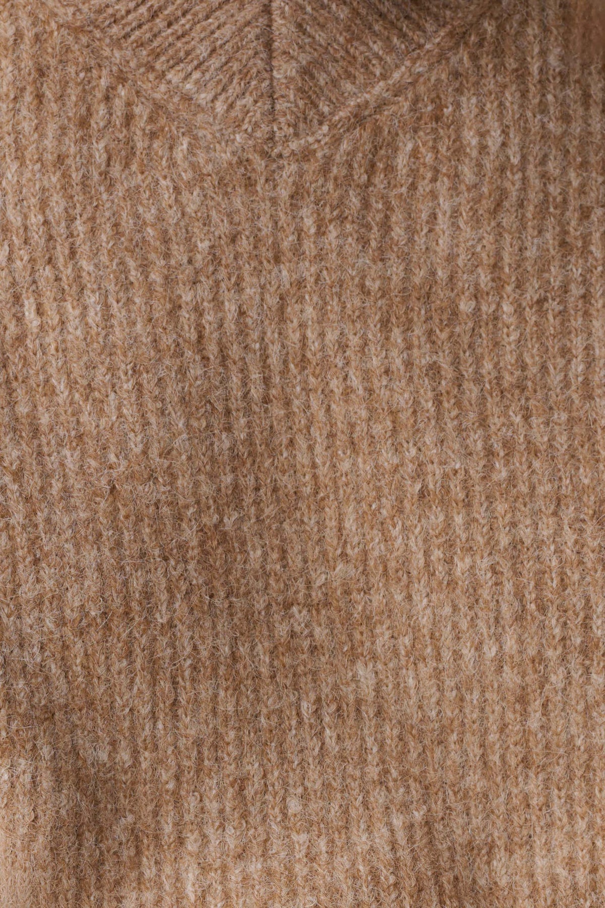 Briair Knit Vest With Shoulder Pads - Camel #5