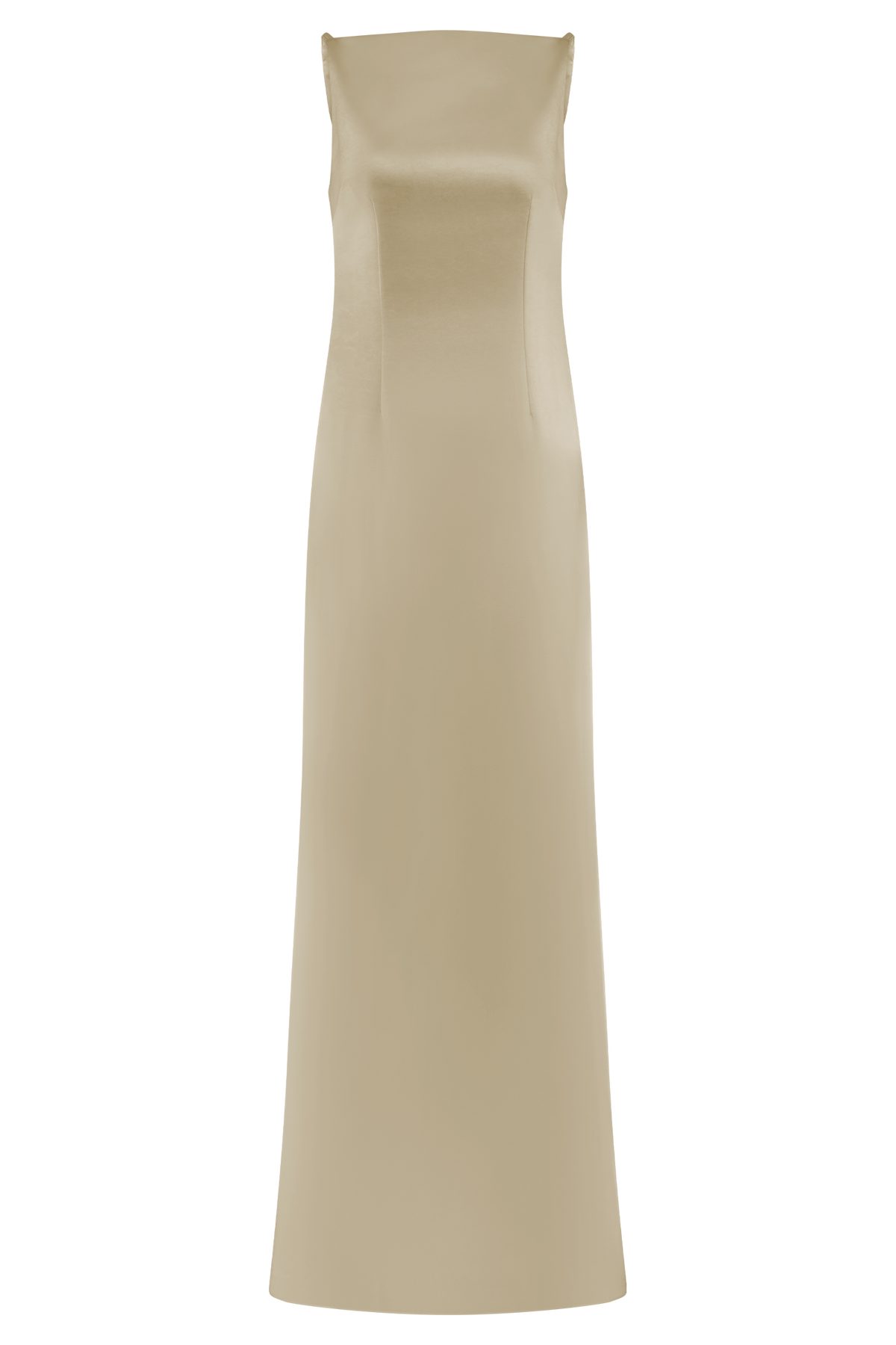 Violet Sleeveless Satin Maxi Dress - Blush Gold #11